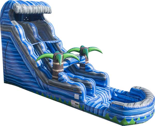 18' Tropical Laguna Waves Water Slide with Pool Image