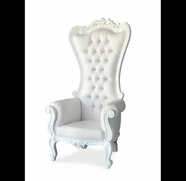 Party Perfect Rentals - White Throne Chair